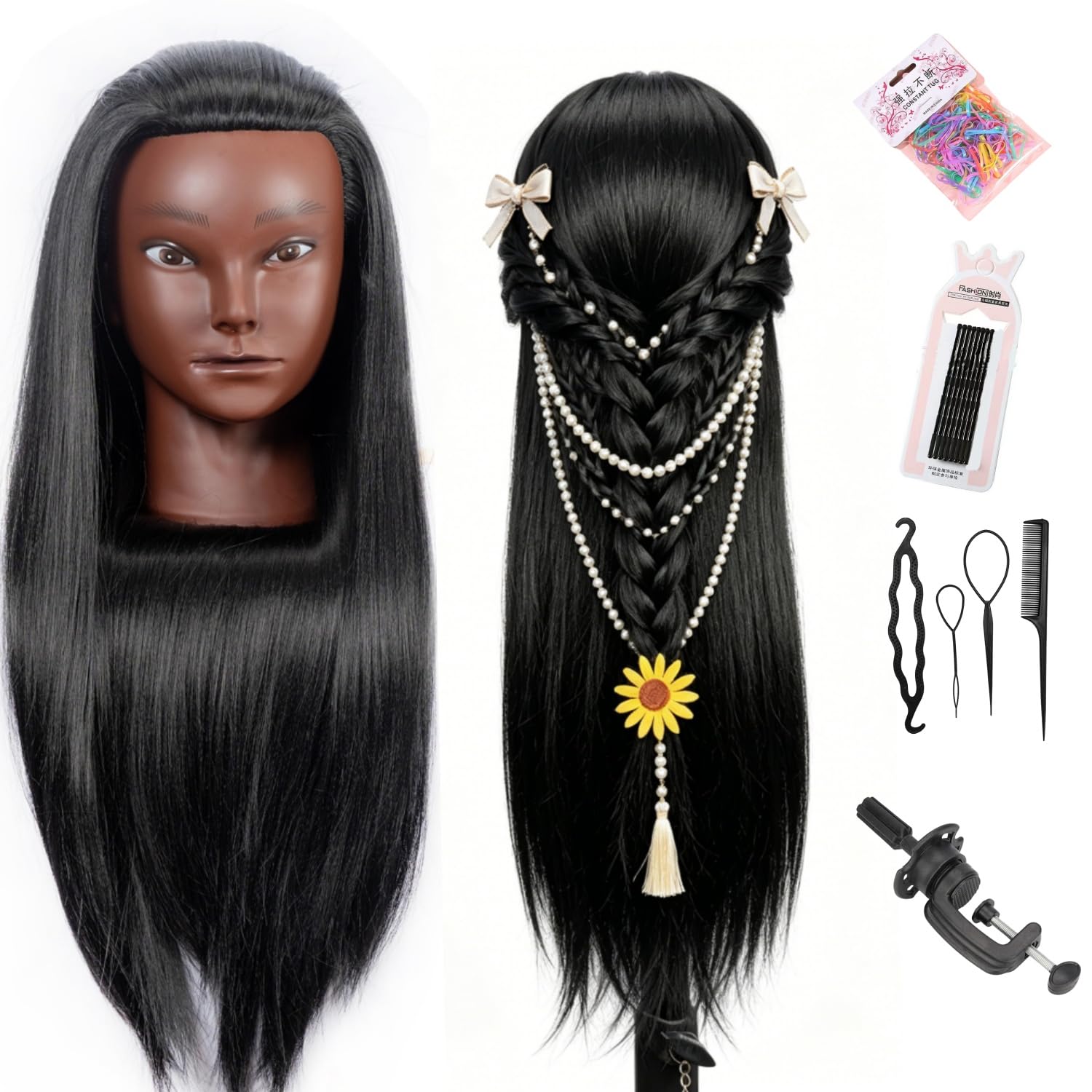 Mannequin Head with Hair for Cosmetology Training
