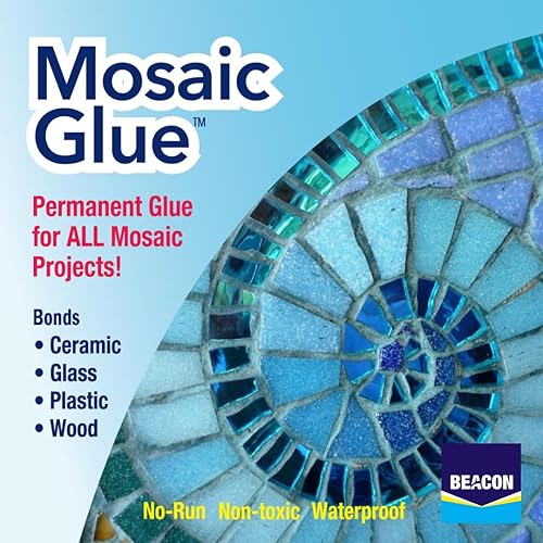 Miniatura 6 de BEACON Pegamento de mosaico, no tóxico y resistente al agua, ideal para todos los azulejos y superficies, 2 onzas