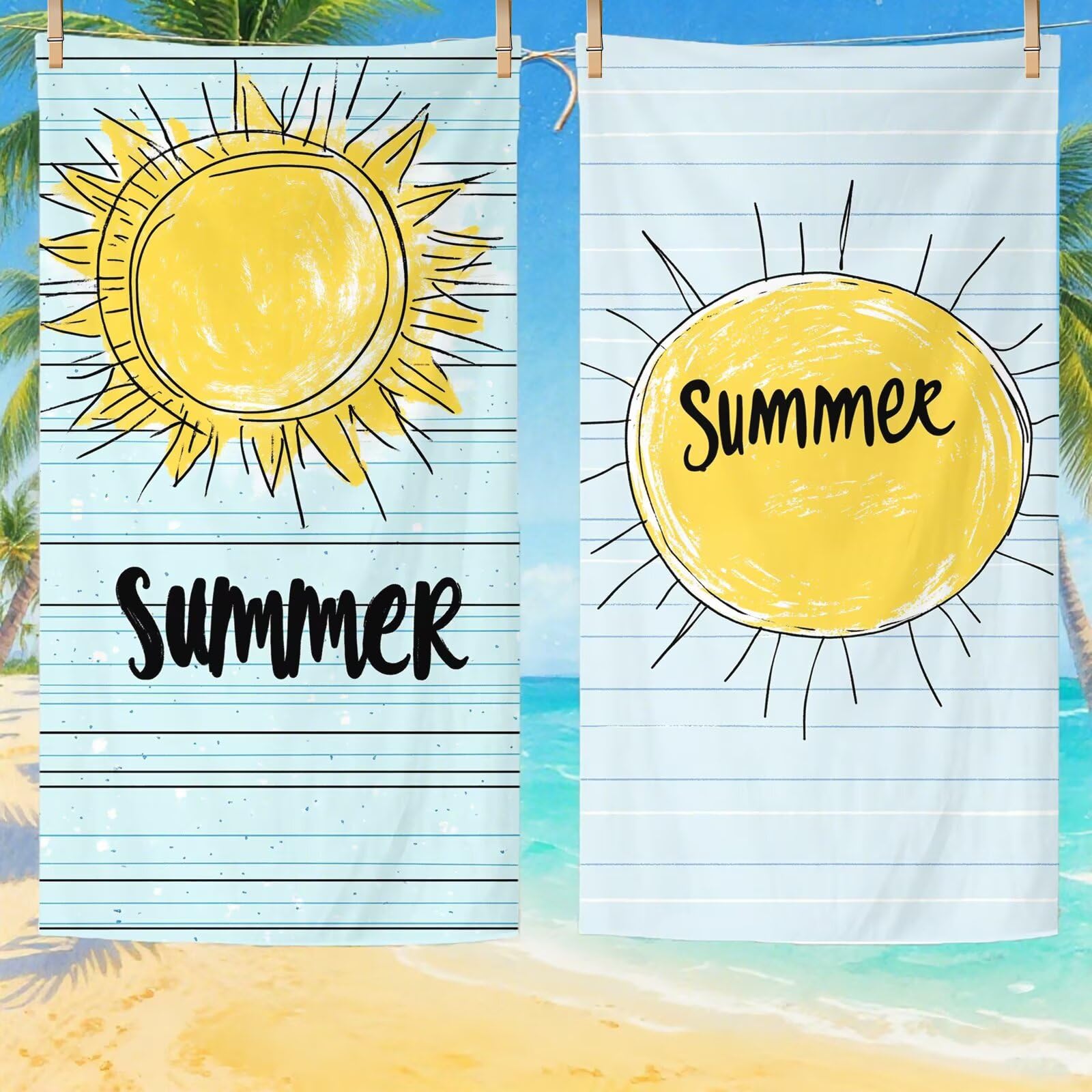 Serviette de Plage XXL 80x160 cm,Soleil Serviette Plage Microfibre avec Séchage Rapide, Anti-Sable, Absorbante Fonction Design pour Vacances Piscine Pique-Nique Voyages Yoga, Cadeau Femme Q-278