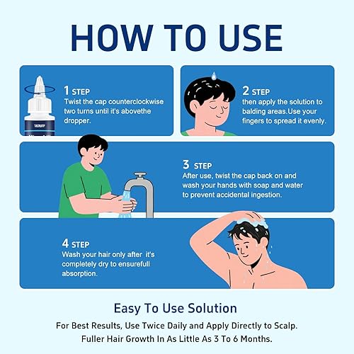 Miniatura 4 de 6 paquetes, minoxidil al 5% con biotina, tratamiento para el crecimiento del cabello, aceite de minoxidil para el crecimiento del cabello y la