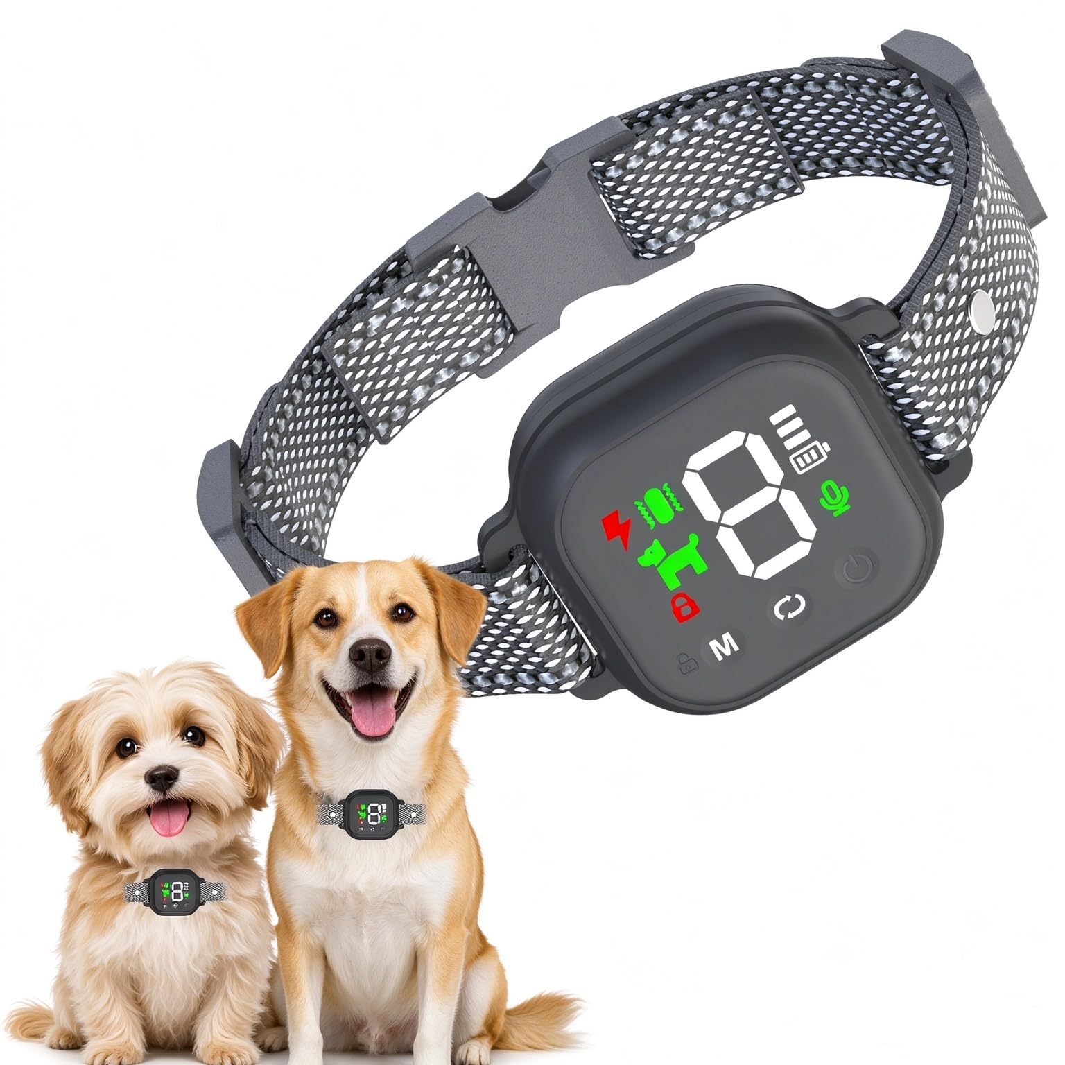 Optional-shok Anti Bark Collar for Dogs with 4 Modes & 8 Sensitivity Levels