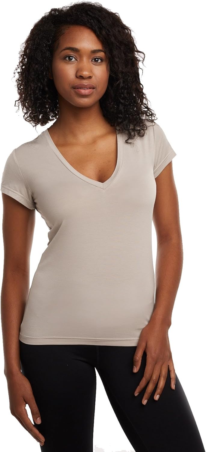 Foundation Women by Mr. Davis Ultra Soft Comfort Fit Bamboo Viscose Deep V Neck Undershirt