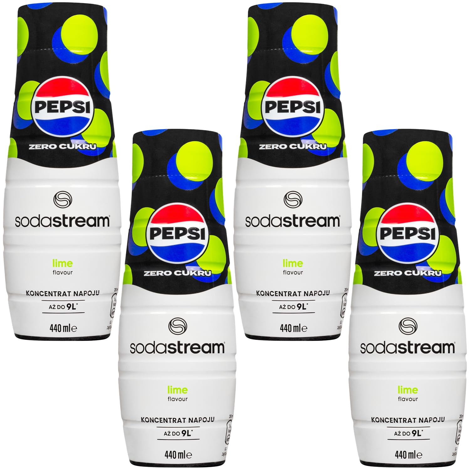 Sodastream 4x SYROP PEPSI MAX LIMONKA BEZ CUKRU KONCENTRAT DO SATURATORA