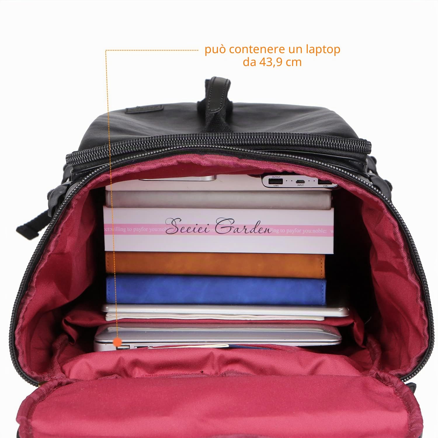 BAOSHA HB-26 Borsone da Uomo in Pelle a 3 Vie per Viaggio, Escursionismo, Fine Settimana - Zaino Convertibile, Borsa Tote, Tracolla