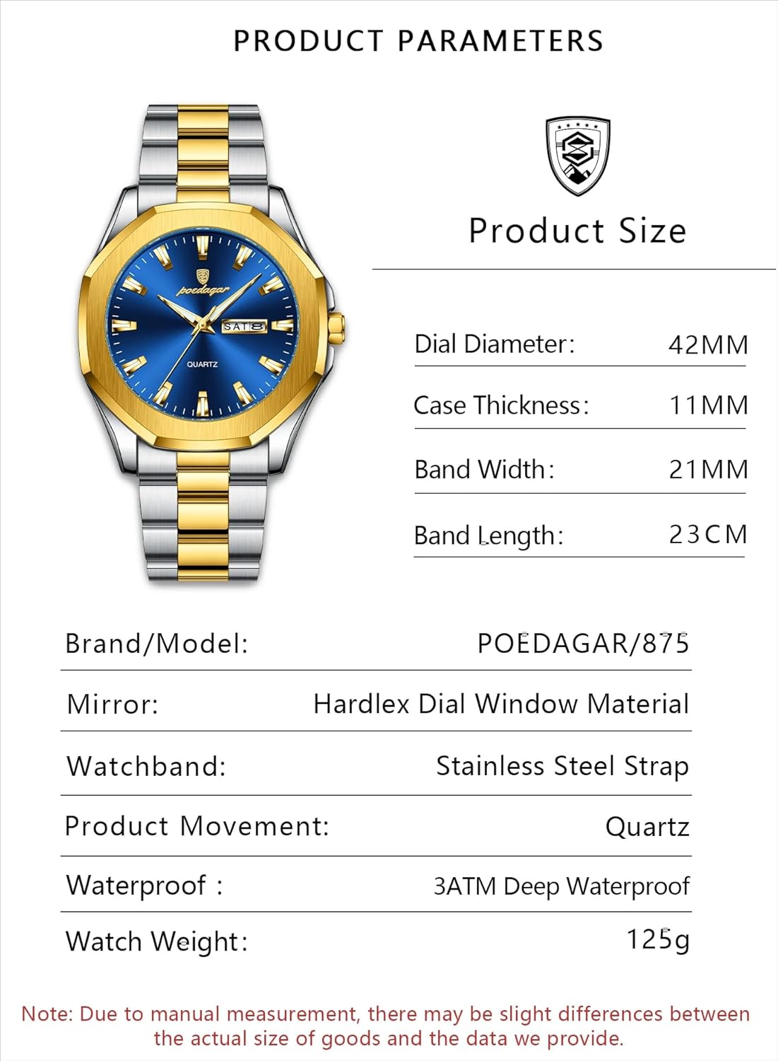 Luxury Casual Men Wristwatch Waterproof Luminous Week Date Man Watch Stainless Steel Fashion Sport Quartz Men's Watches - Image 5