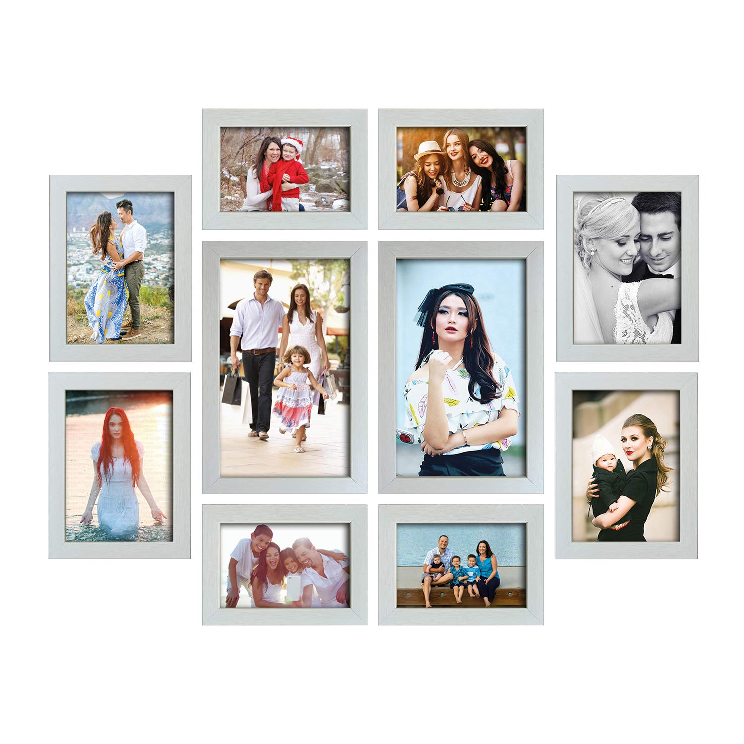 Amazon Brand - Solimo Set of 10 Cream Photo Frames(6"X10" : 2pcs , 4"X6" :4 & 5"X7" : 4pcs), Cream (B08GD269FF) Amazon Price History, Amazon Price Tracker