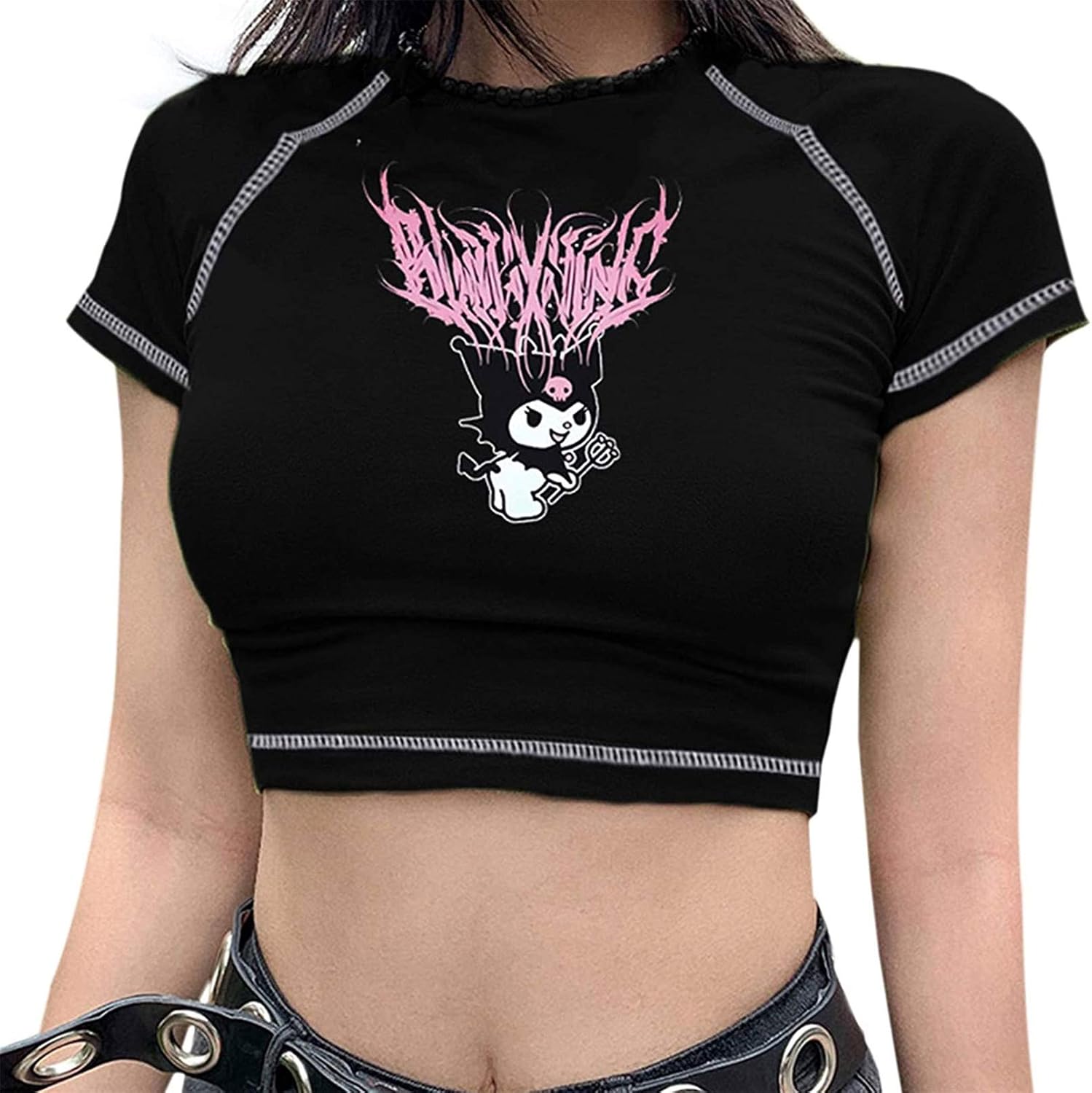 Cute t shirt crop tops Clearance