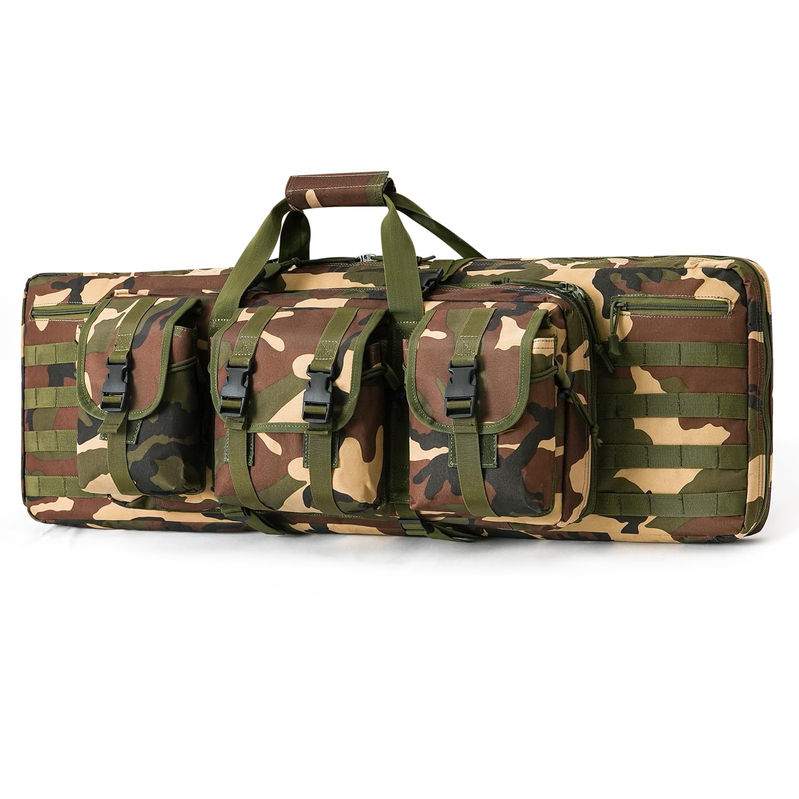 DULCE DOM Double Case Soft Padded Long Bag, Tactical Case Storage for Shooting Hunting Dual Carrying Backpack Accessories