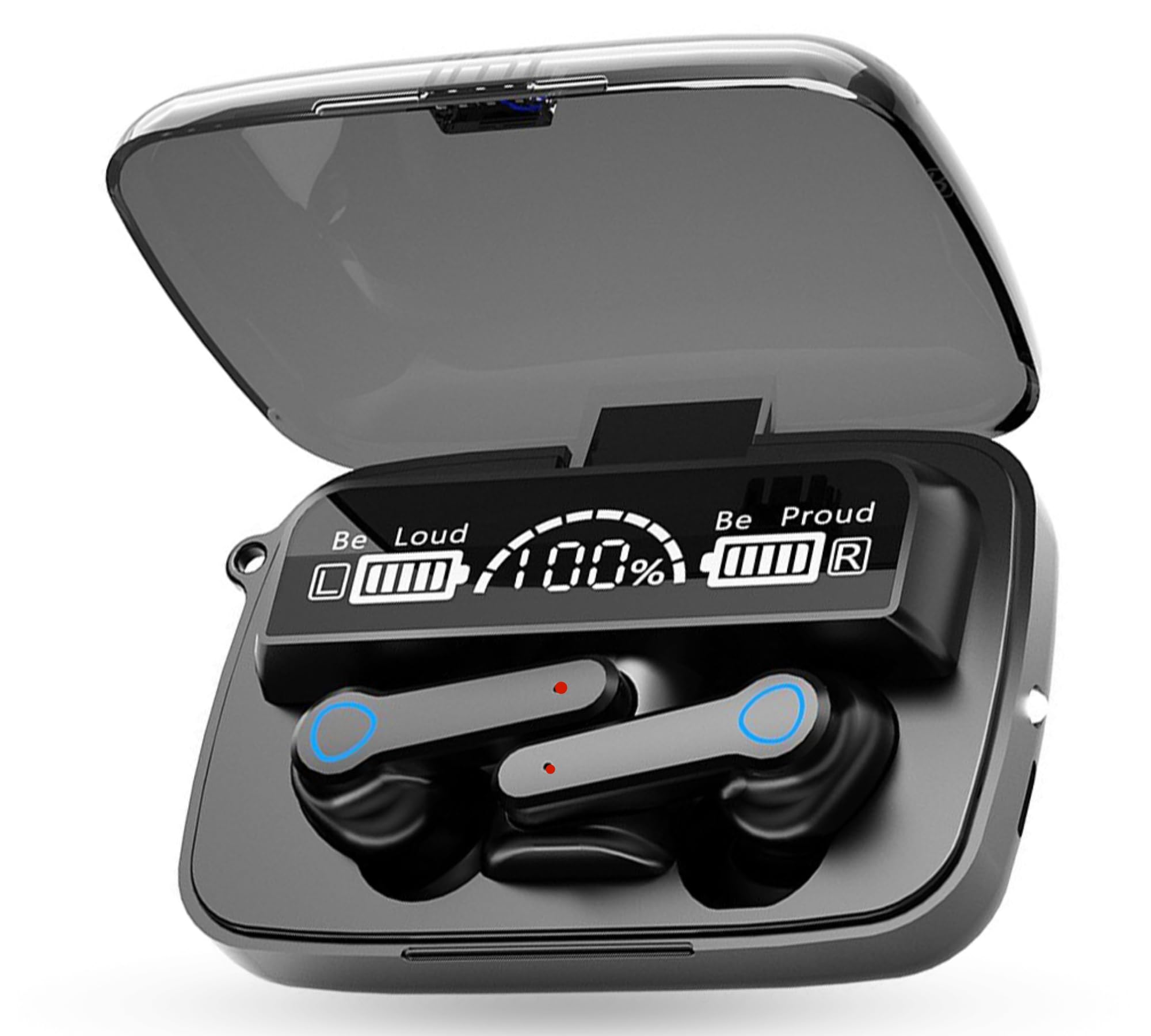 ZIYTRACK M19 Earbuds Bluetooth Wireless Headphone in Ear with Led Display&Torch BT 5.3 Technology Fast Charging Headset Wireless Earbuds with Noise Cancelling Mic, Bluetooth Headphones