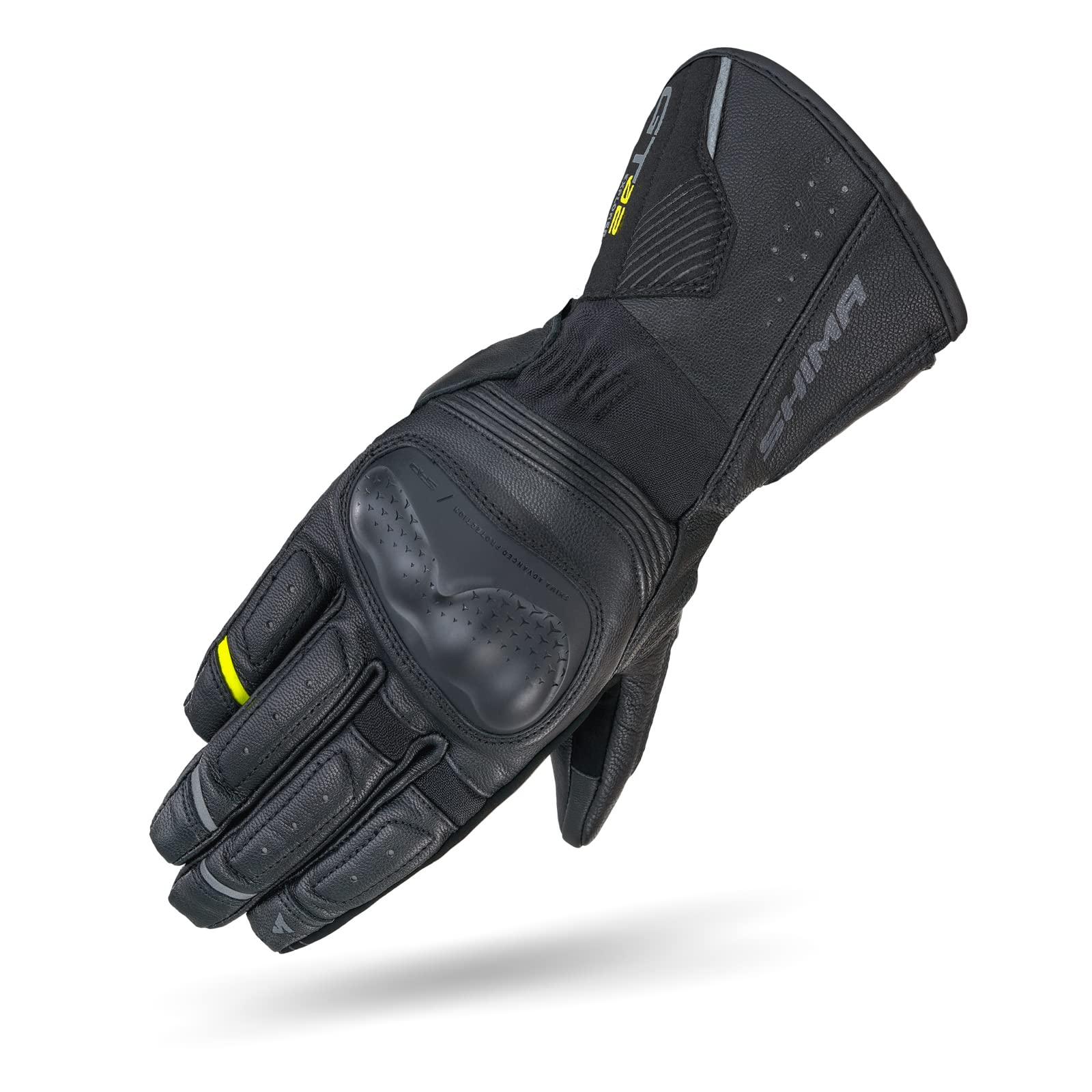 SHIMA GT-2 Guantes Moto Mujer Cuero Homologados Largo Motos Guante Ventilado Certificatos con Protección Motorista Protecciones Ventilación Verano Racing (Mujer, Negro, XS)