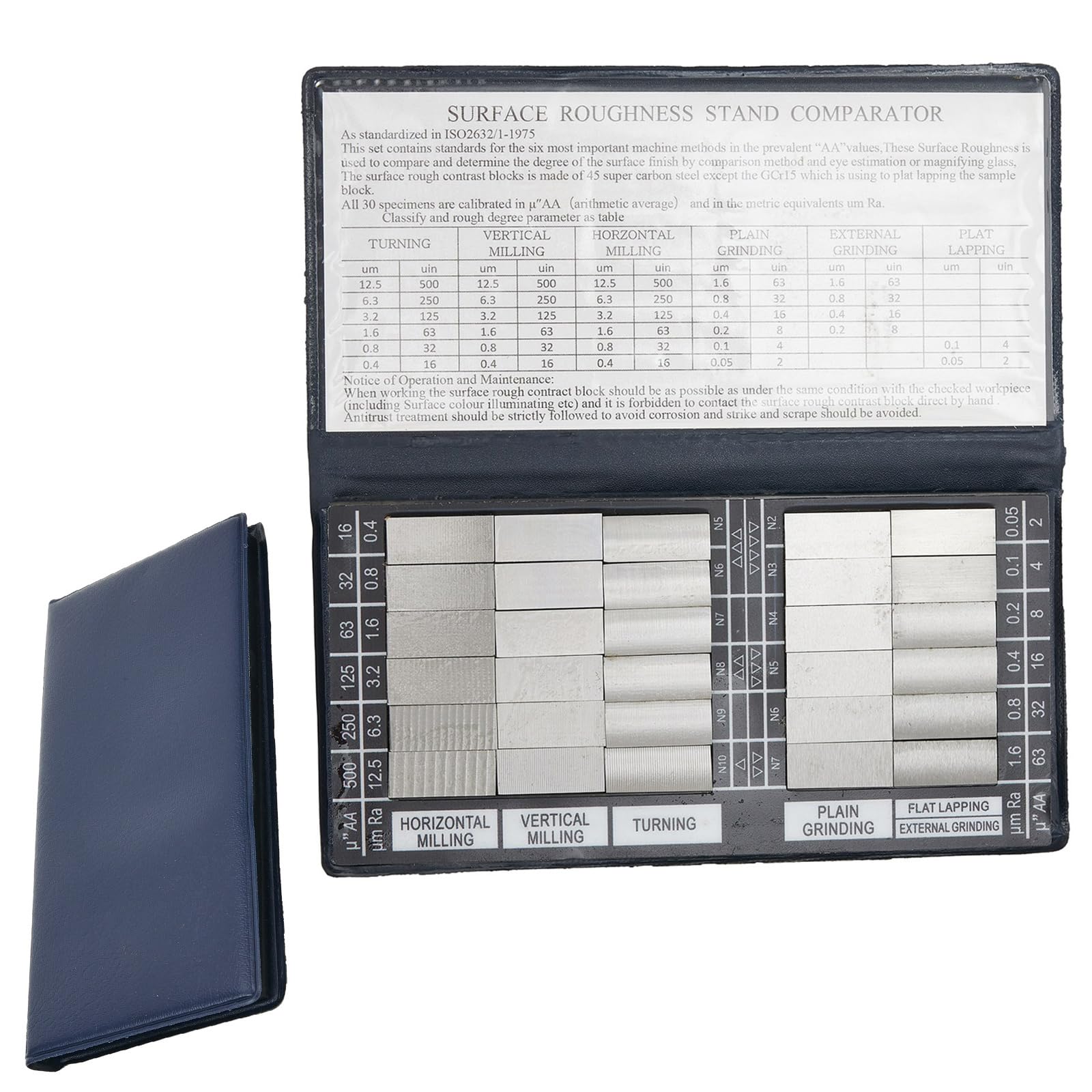 30pcs Surface Roughness Comparator 30 Samples Roughness Test Block Ra0 ...