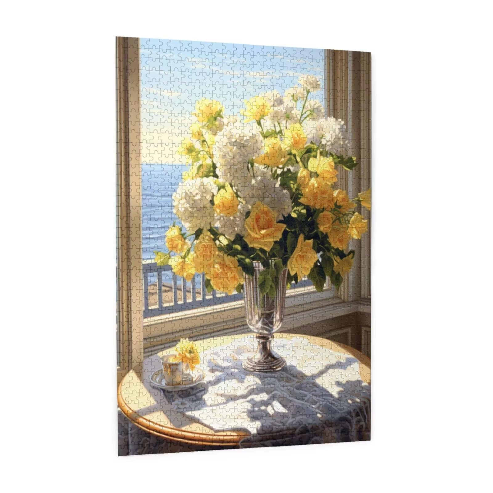 Fleur Puzzle Rose 3000 Pièces Adultes, DIY Puzzles Classiques Art avec Boîte d'emballage et Photos de Référence, Relaxation/Soulagement du Stress/Jeux Amusants, Creatif Cadeau pour Femme M-1504