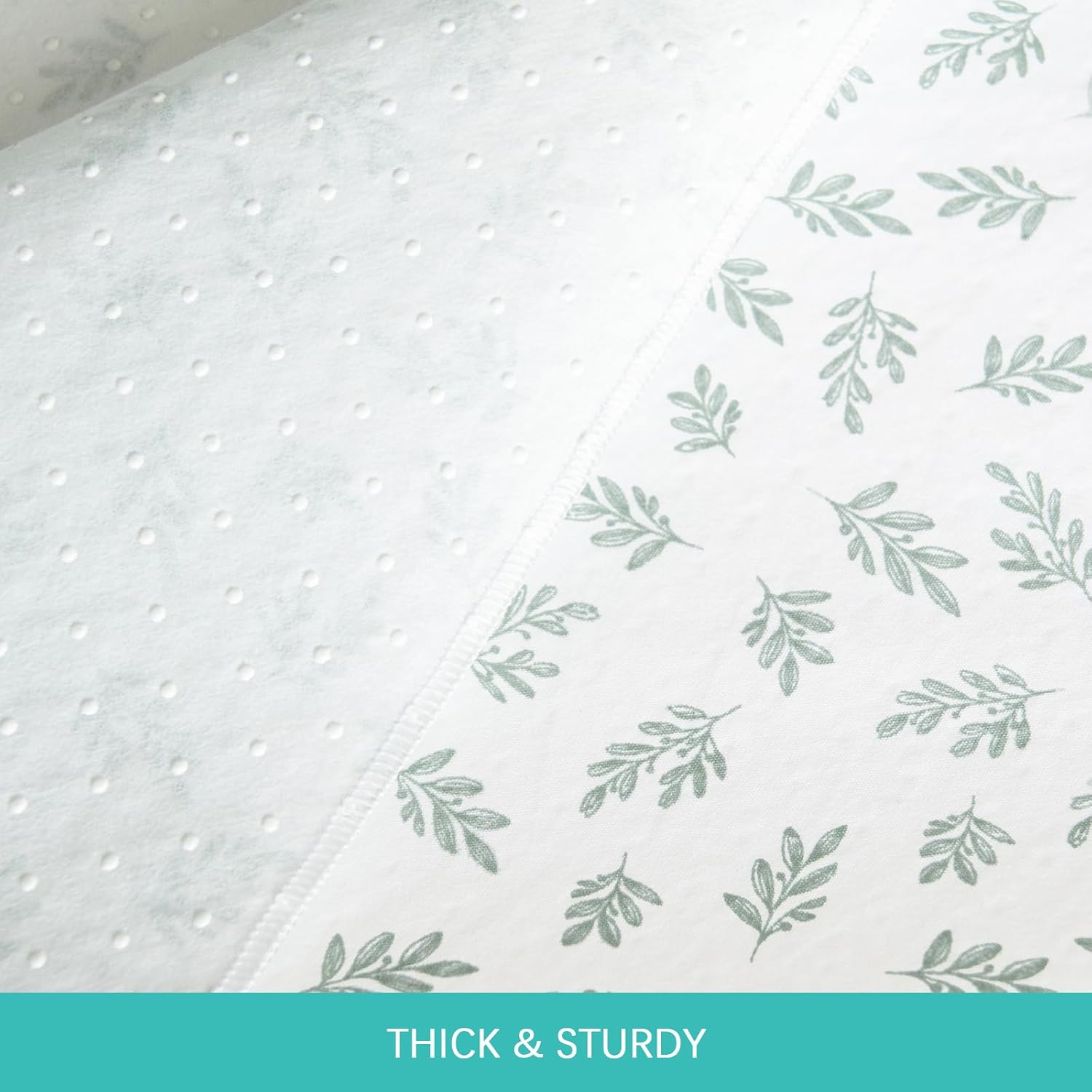 Biloban Baby Splat Mat 2 Pack for Under High Chair & Arts & Crafts & Eating Mess, 46 x 42 Inch Waterproof and Washable Spill Mat, Anti-Slip Floor Protector Green Leaf