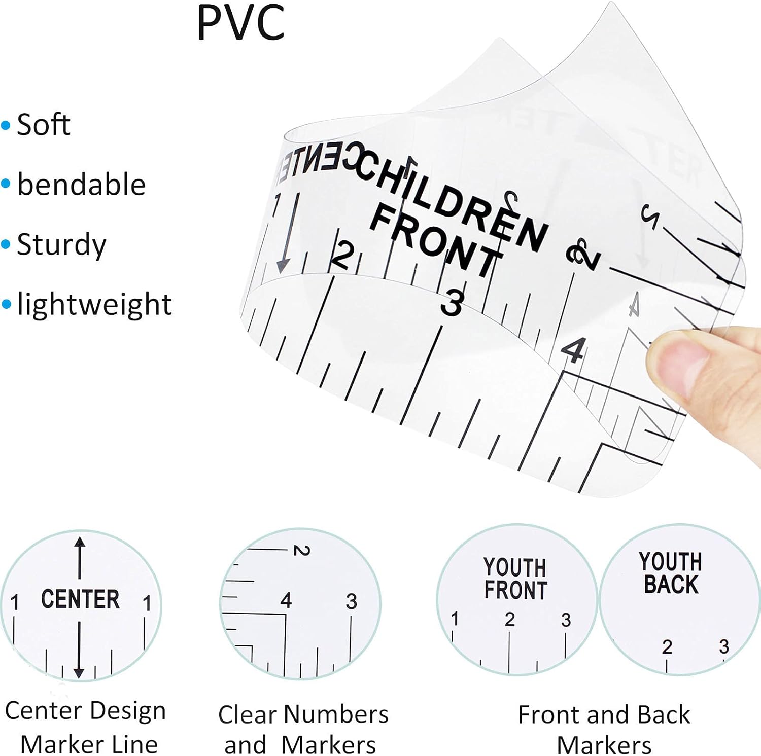 BIHRTC 8PCS T-Shirt Alignment Ruler Guide Tool to Center Designs PVC T Shirt Ruler Tshirt Ruler for Vinyl Placement Sublimation Heat Press 3pcs Sewing Fabric Pencil 1PC 60Inch Measure Tape : Arts, Crafts & Sewing