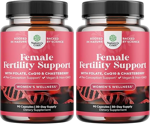 Suplementos de fertilidad para mujeres con inositol y ácido fólico - Vitaminas preconcepcionales para mujeres para el equilibrio hormonal con