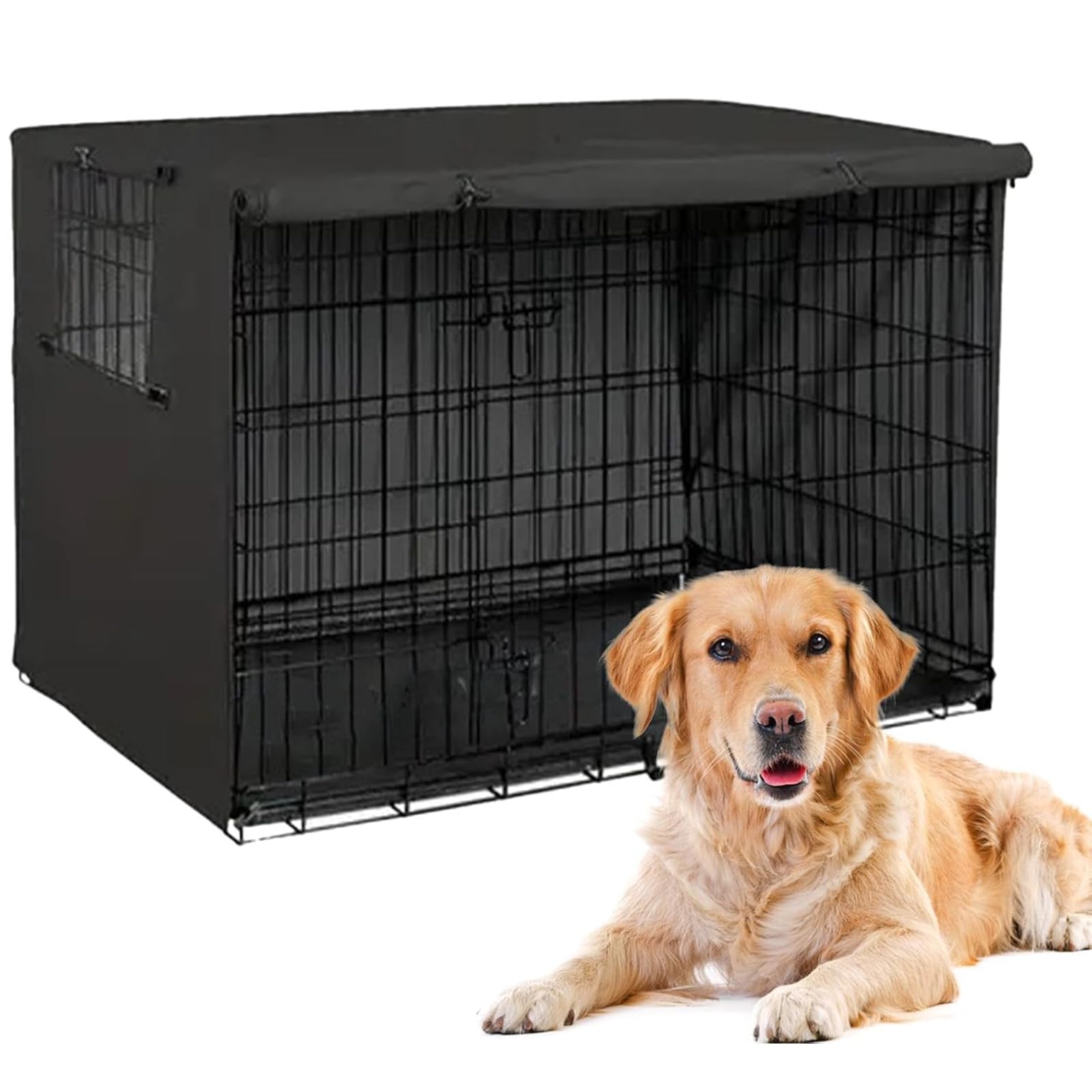 Generico Copertura per gabbia per cani, impermeabile e antivento, in tessuto Oxford, per la privacy degli animali domestici, adatta a gabbie per cani e gatti