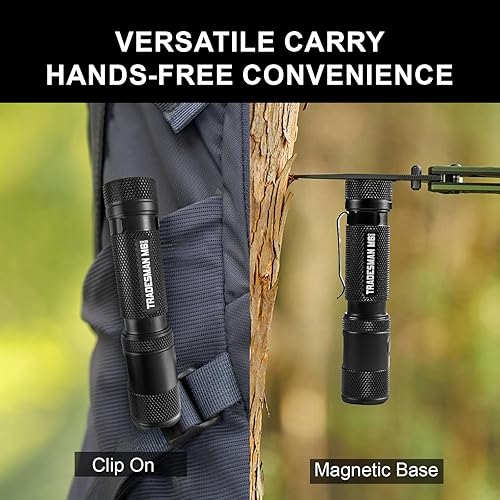 Miniatura 4 de Powertac Linterna comercial M6 G3 - 2030 lúmenes, 1,082.7 ft de largo, cola magnética, luz LED EDC compacta recargable para camping, senderismo y