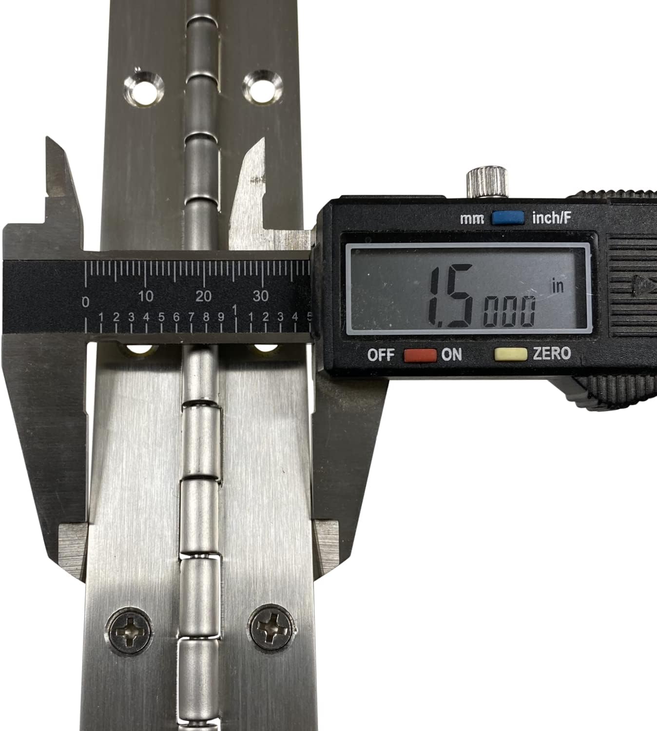 Heavy Duty 1.5" x 72" Stainless Steel Piano Hinge - .060" Thick - ¾" S.S. Screws Included - 3 Pack