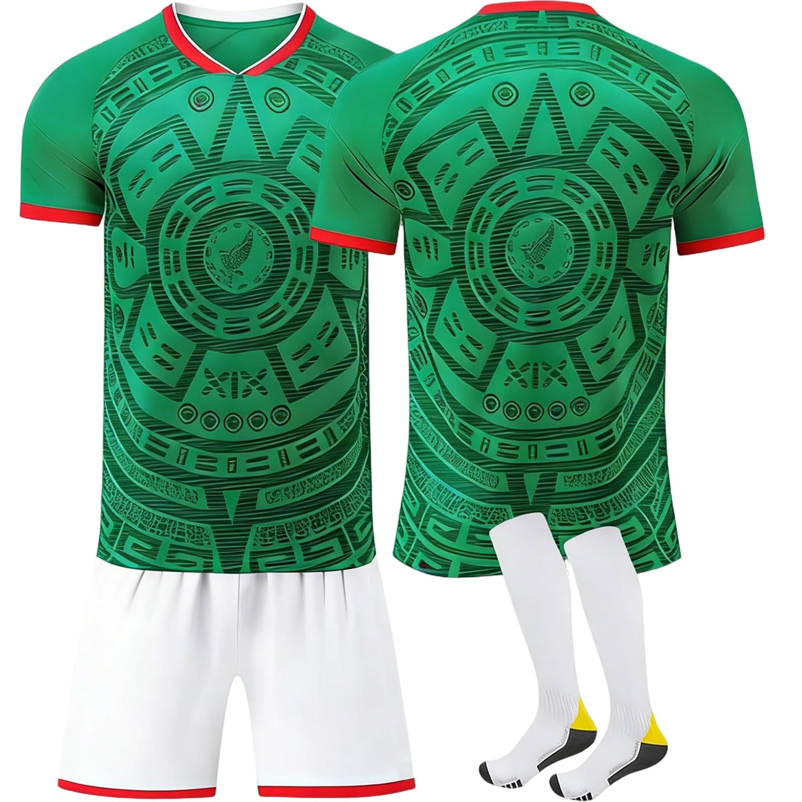 Mundial 2026 Camiseta de Fútbol Personalizadas Nombre Número para Hombres y Niño, Casa/Visitante Equipación Fútbol con Conjunto Top Pantalón Corto y Calcetines Regalo de Futbol - 2