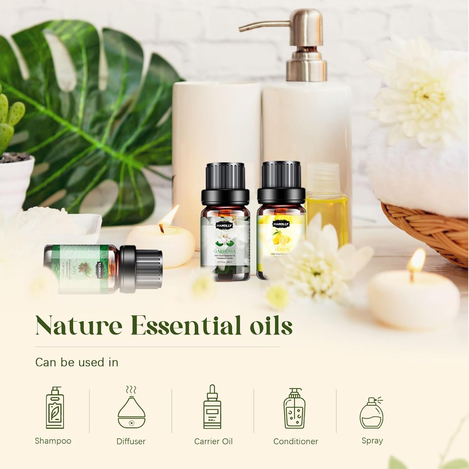 Essential Oils Set, Aromatherapy Essential Oil Kit for Diffuser, Candle, Soap Making, Massage, Skin Care (48 x 5ml) - Sandalwood, Eucalyptus, Lavender, Tea Tree, Peppermint Aromatherapy Oil - Image 4