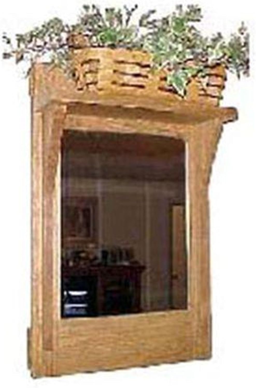Woodcraft Project Paper Plan To Build Hall Mirror With Shelf - Material Not Included