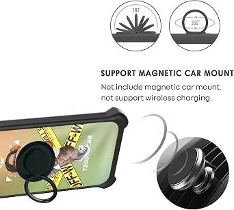 Aroepurt Case Compatible for Vortex Zg55 Phone Case Cover [with Tempered Glass Screen Protector][Hard PC + Soft Silicone][Ring Support] [Golden Reflect Light] DJH-PZX