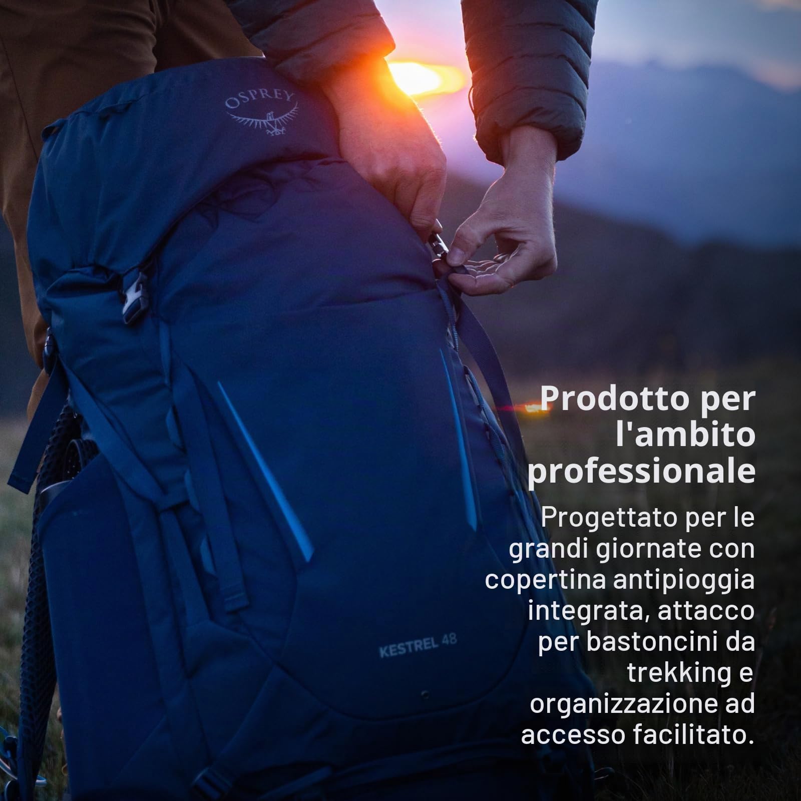 Osprey Kestrel 38 Hiking Pack Uomo (Pacco da 1)