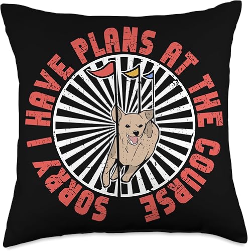 Miniatura 4 de Dog Sport & Dog Agility Parcours Designs Design for Dog Agility Training Throw Pillow, 16x16, Multicolor