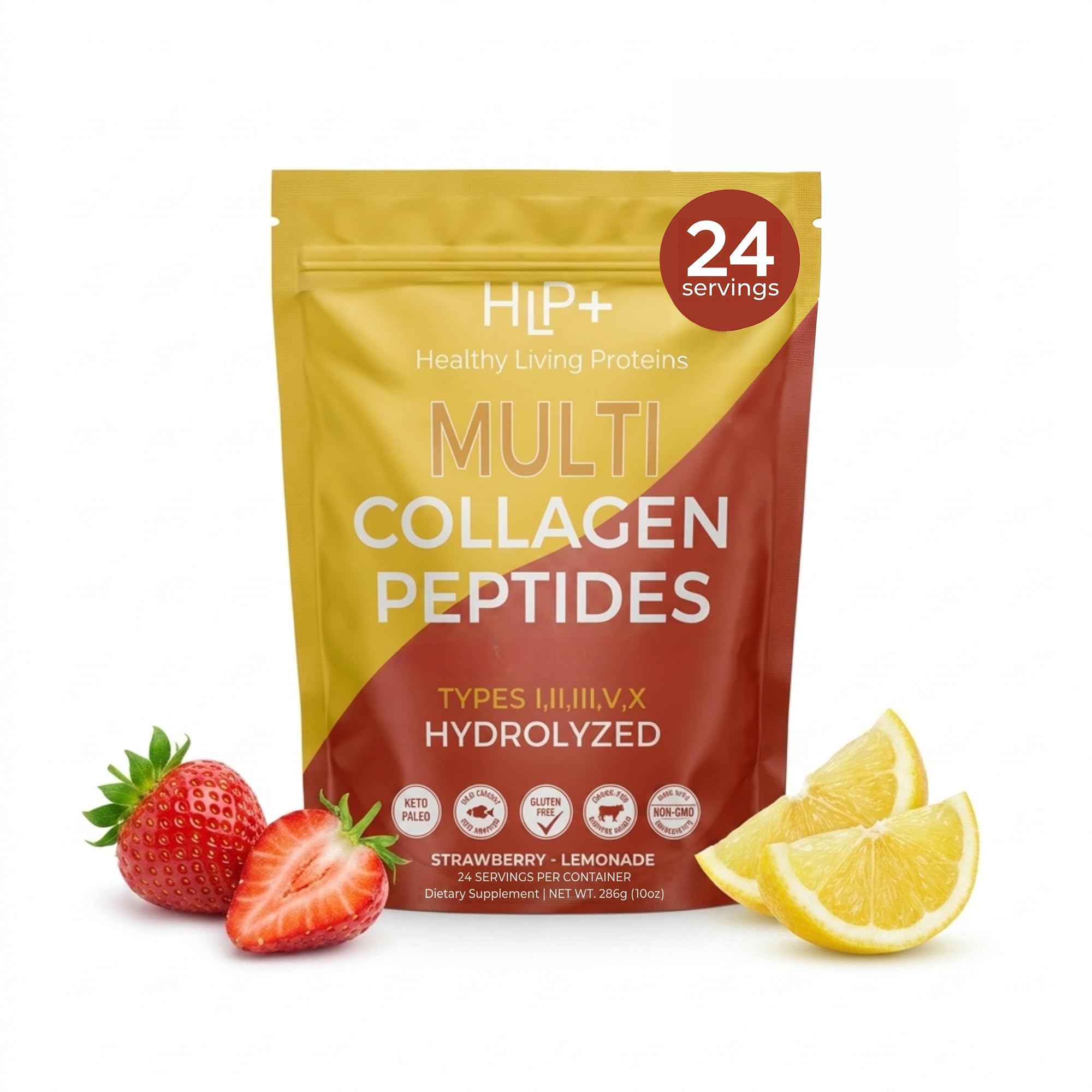 Healthy Living Proteins | Multi Hydrolyzed Collagen Peptides Type I, II, III, V, & X | Grass Fed Bovine, Wild Caught Marine, Free Range Chicken | Gluten Free (Unflavored, 1 Pound (Pack of 1)) — Amazon image 11