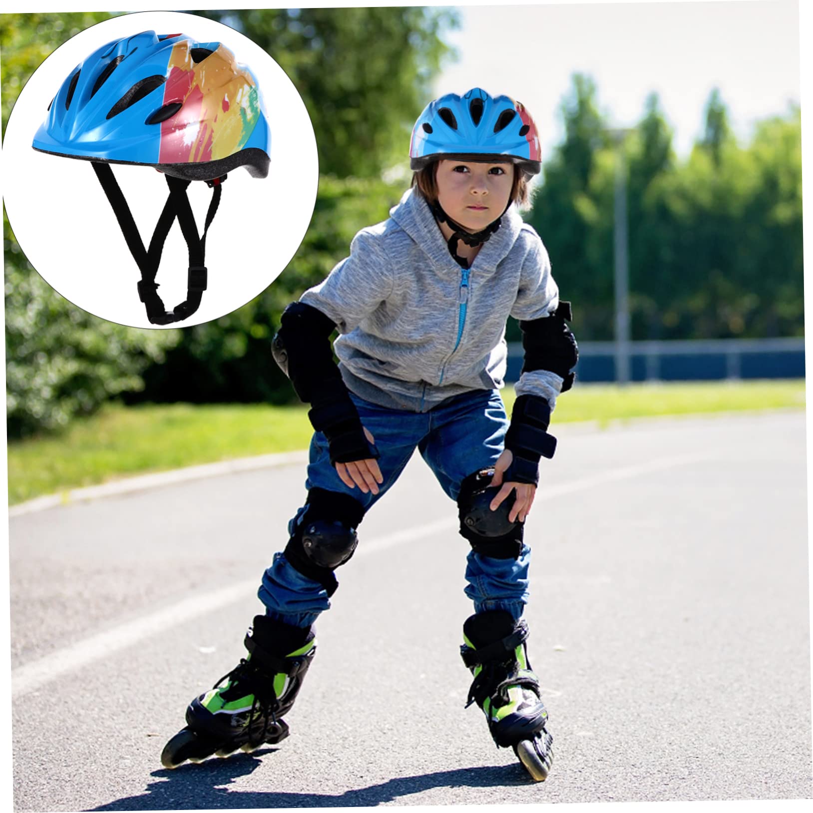 Toddmomy 2pièces Casque De Vélo pour Garçon Fille Légère Et pour Activités De Plein Air Floral