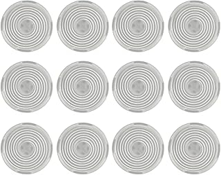 12pcs Arcade Button Caps Fits 24mm for Hitbox Mechanical Push Buttons, Clear Keycaps Press Button Covers, Compatible for Cherry, for TTC, for Cross Switches (White)