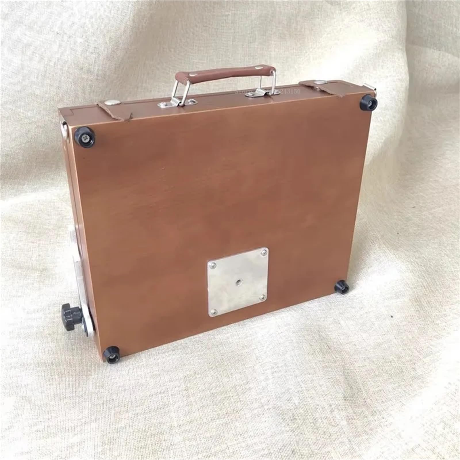 Tragbarer Malkoffer Ölgemälde-Box aus Holz kann angepasst Werden, um tragbare Kunst im Freien zu tragen, Skizzieren von Ölgemälden, Aquarellen, Malboxen for Studenten(Dark Color)