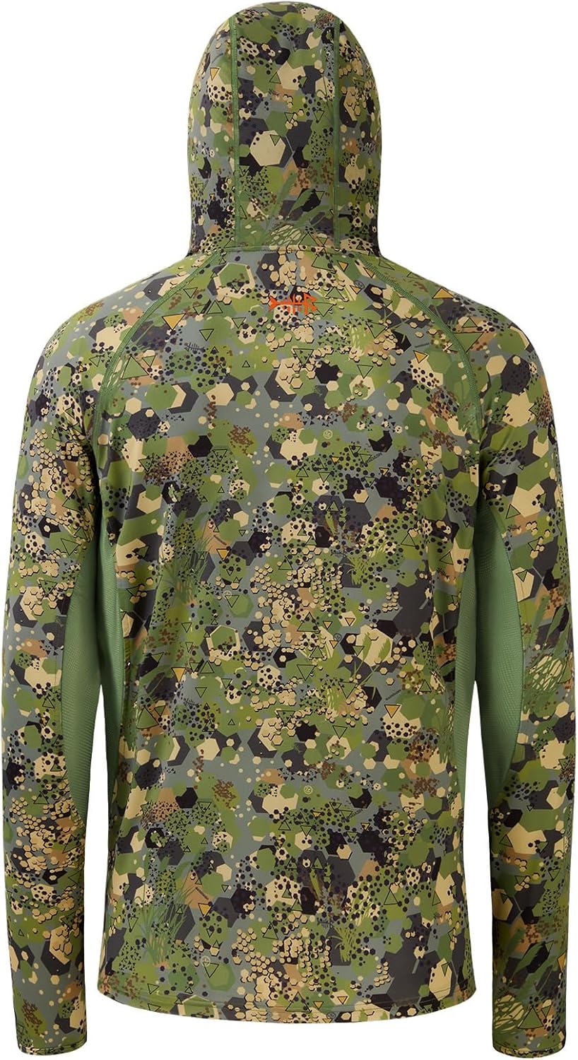 BASSDASH Men's UPF 50+ Camo Long Sleeve Hunting Fishing Hoodie Shirt