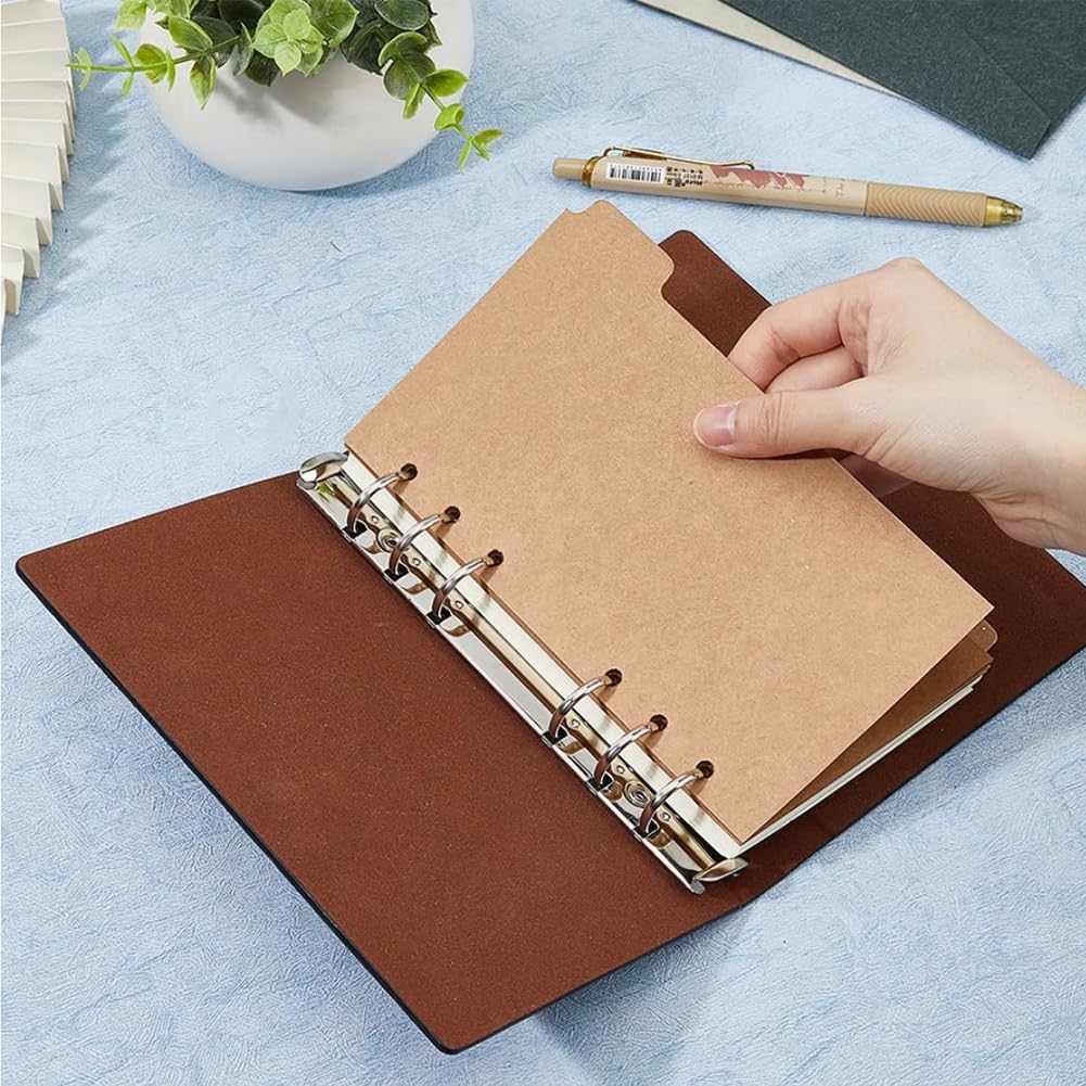 SUPERFINDINGS 4PZ 6-Anello Binder Meccanismo di A6 Kit di Ricambio Meccanismo Notebook Clip in Ferro Binder con Viti Dadi O Anelli Rilegatura Rilegatura Pettini, Diametro Interno: 2.3cm