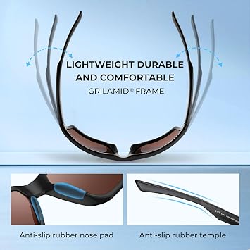 KastKing Osage Polarized Sport Sunglasses for Men and Women, Wrap Design