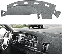 Vista 17 de Yiz Funda para salpicadero, tapete de tablero, ajuste personalizado para Dodge Ram 1500 2002-2005, 2500/3500 2003-2005 (02-05 Negro) Y22