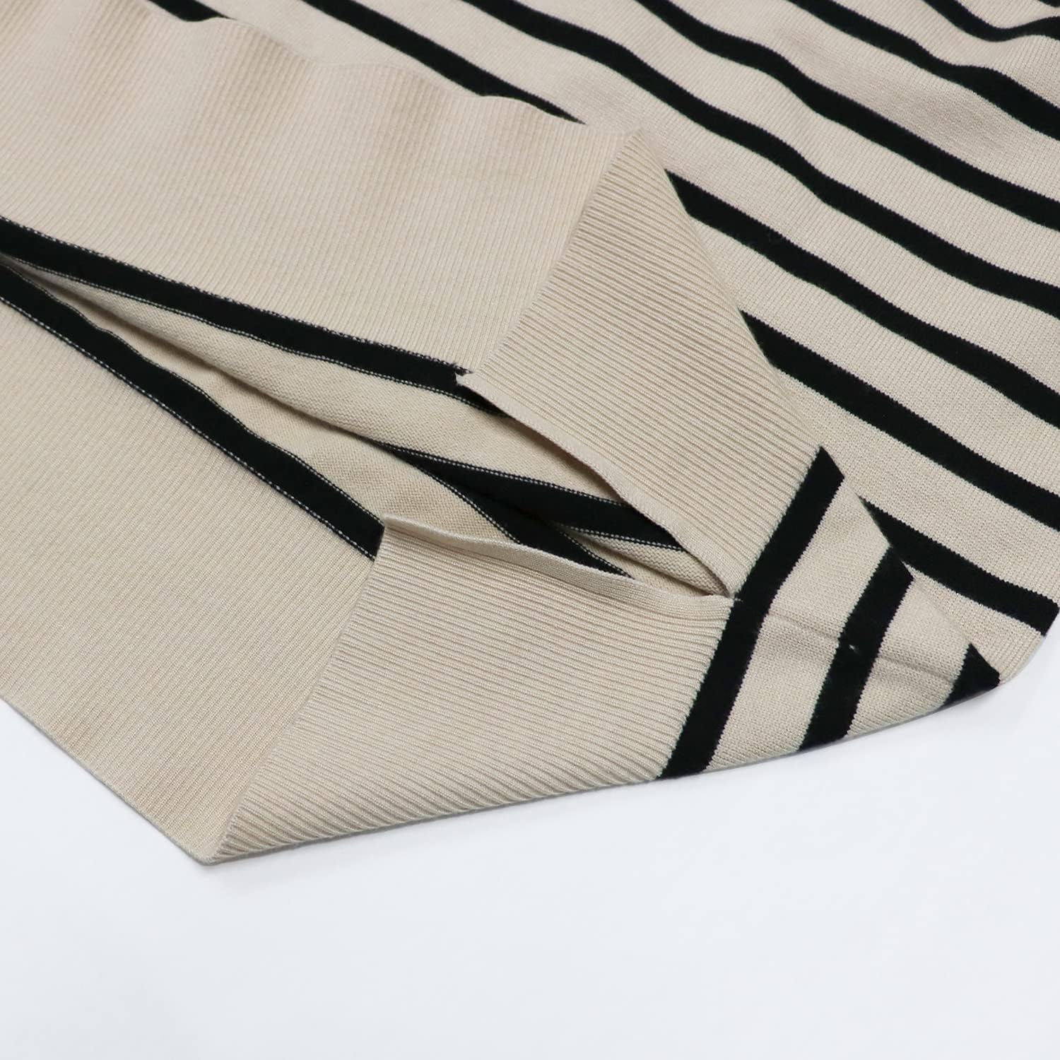 Womens Sweaters Causal Crewneck Batwing Sleeve Knit Top Side Split Oversized Pullover Sweater Loose Jumper - Image 6