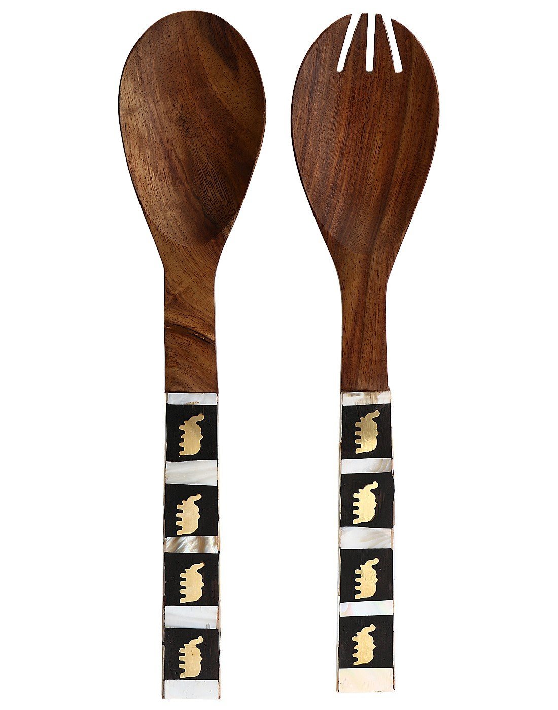Cuillères en bois Purpledip pour servir sans rayer vos plats de service