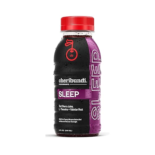Cheribundi SLEEP - Jugo de cereza agria - Jugo de cereza agria formulado para un sueño más profundo - Recuperación de entrenamiento profesional de