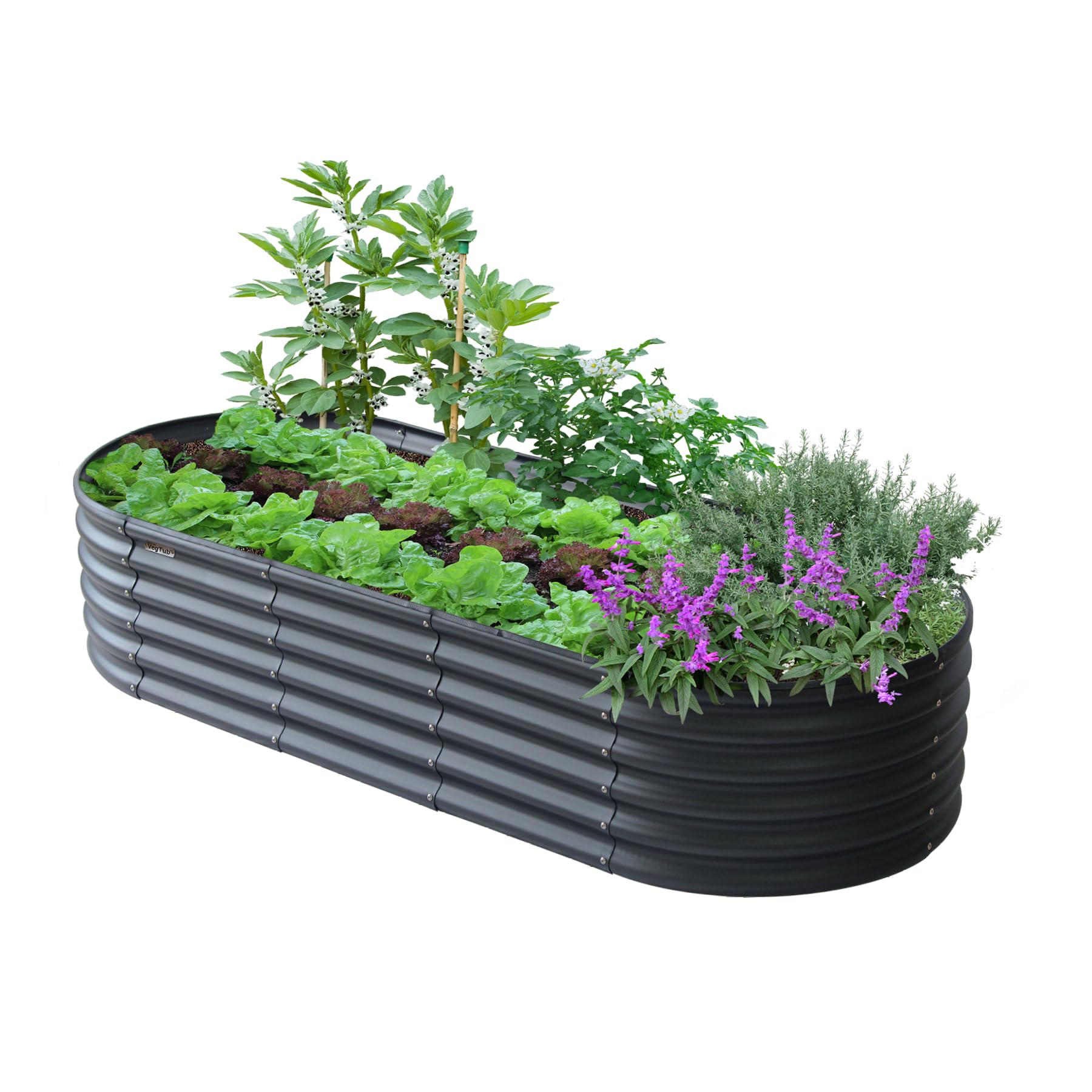 VegTrug VegTub Modular Metal Raised Bed Kit - Charcoal