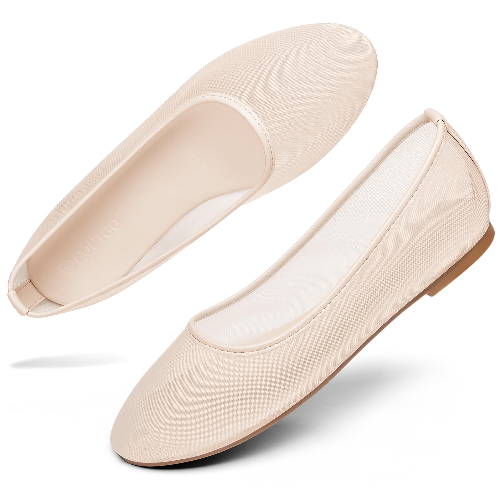 Coutgo Women's Mesh Ballet Flats