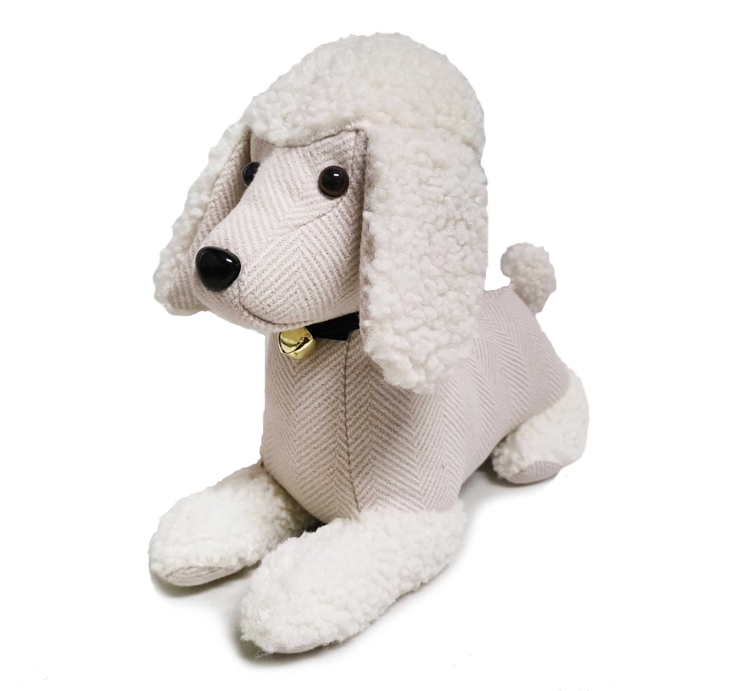 Peggy Wilkins Multicoloured Pierre The Poodle Doorstop Decorative Dog Door Stop – 1.6Kg Weighted Fabric Door Holder 18 X 30 X 35Cm Country Home Decor