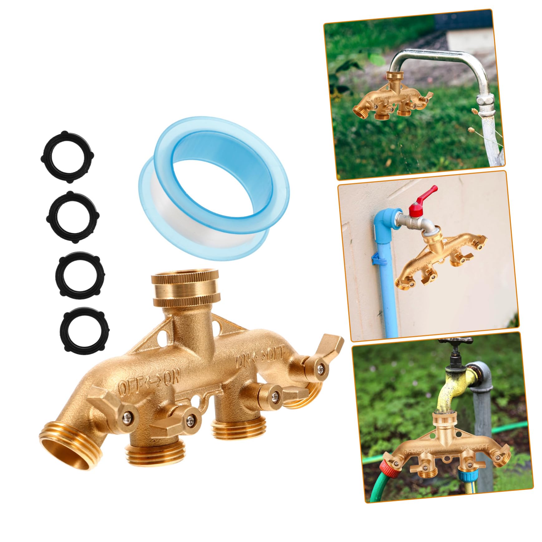 Divisore Regolabile per Tubo da Giardino Connettore per Tubo da Casa Divisore per Rubinetto Vie Raccordi Regolabili Connettore Rapido Regolabile
