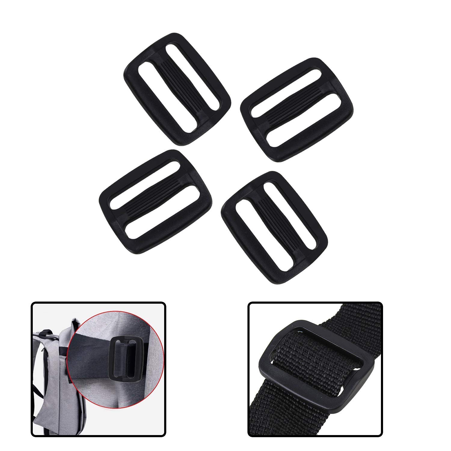 WedDecor Lot De 50 Curseurs Rectangulaires à 3 Barres De 25 Mm Pour