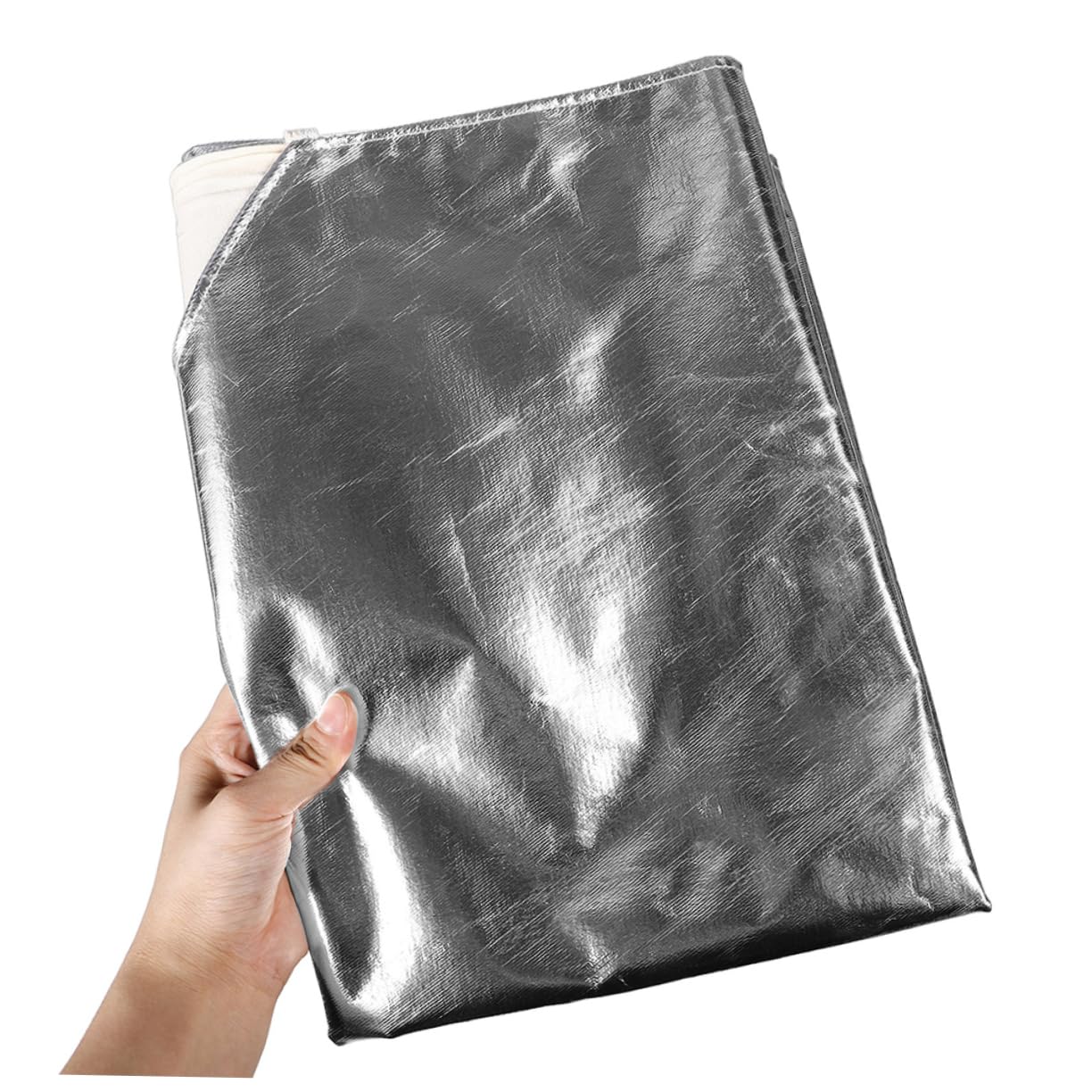 NUOBESTY Industrieschürze aus Aramid mit Aluminiumplattierung Hitzebeständige Schürze mit Verstellbaren Trägern Feuerfeste Schutzkleidung für Industrielle Schmelzarbeiten