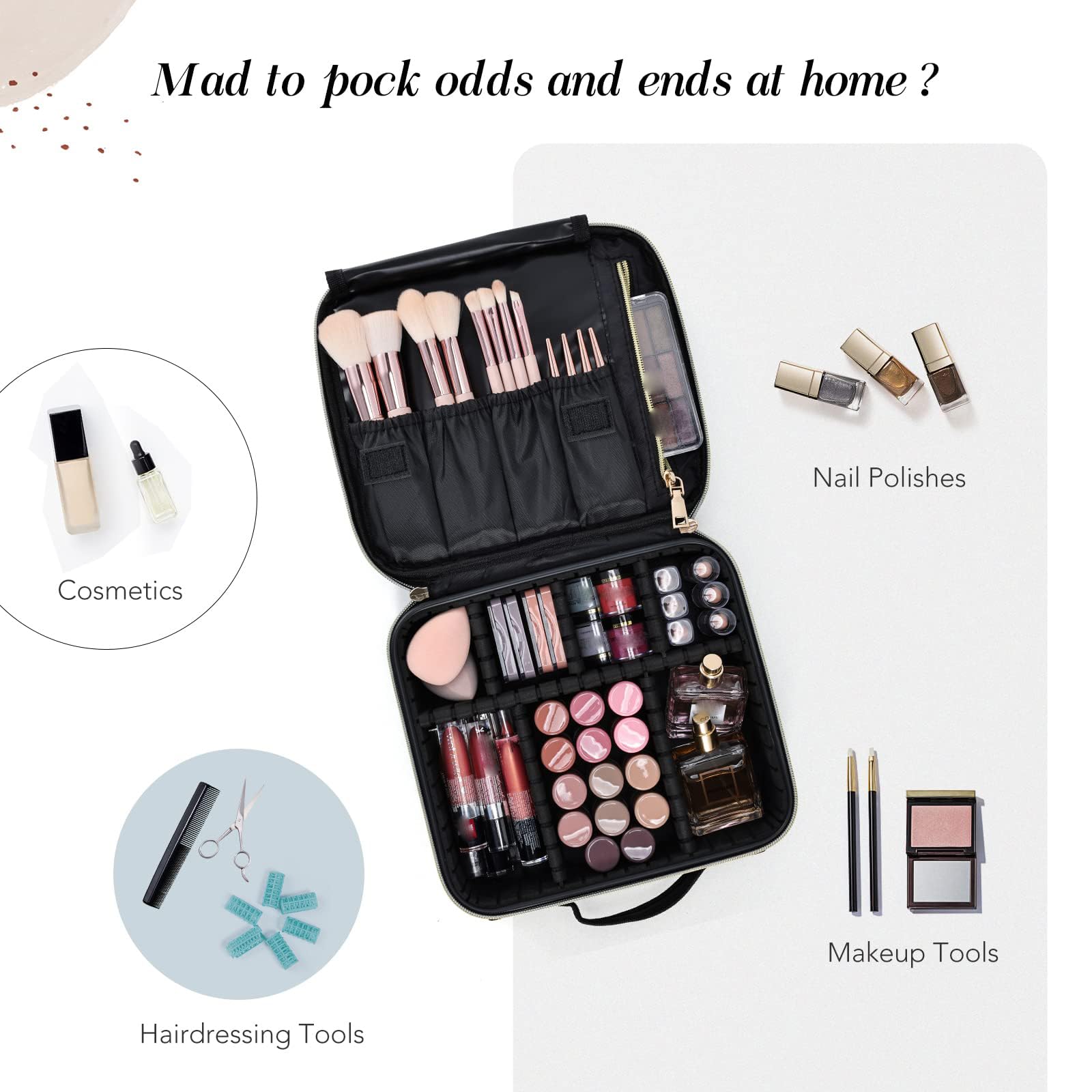 Borsa per Cosmetic Borsa porta Trucchi Borsa Trucco Professionale Valigetta Trucco Makeup Trousse trucchi Beauty Case