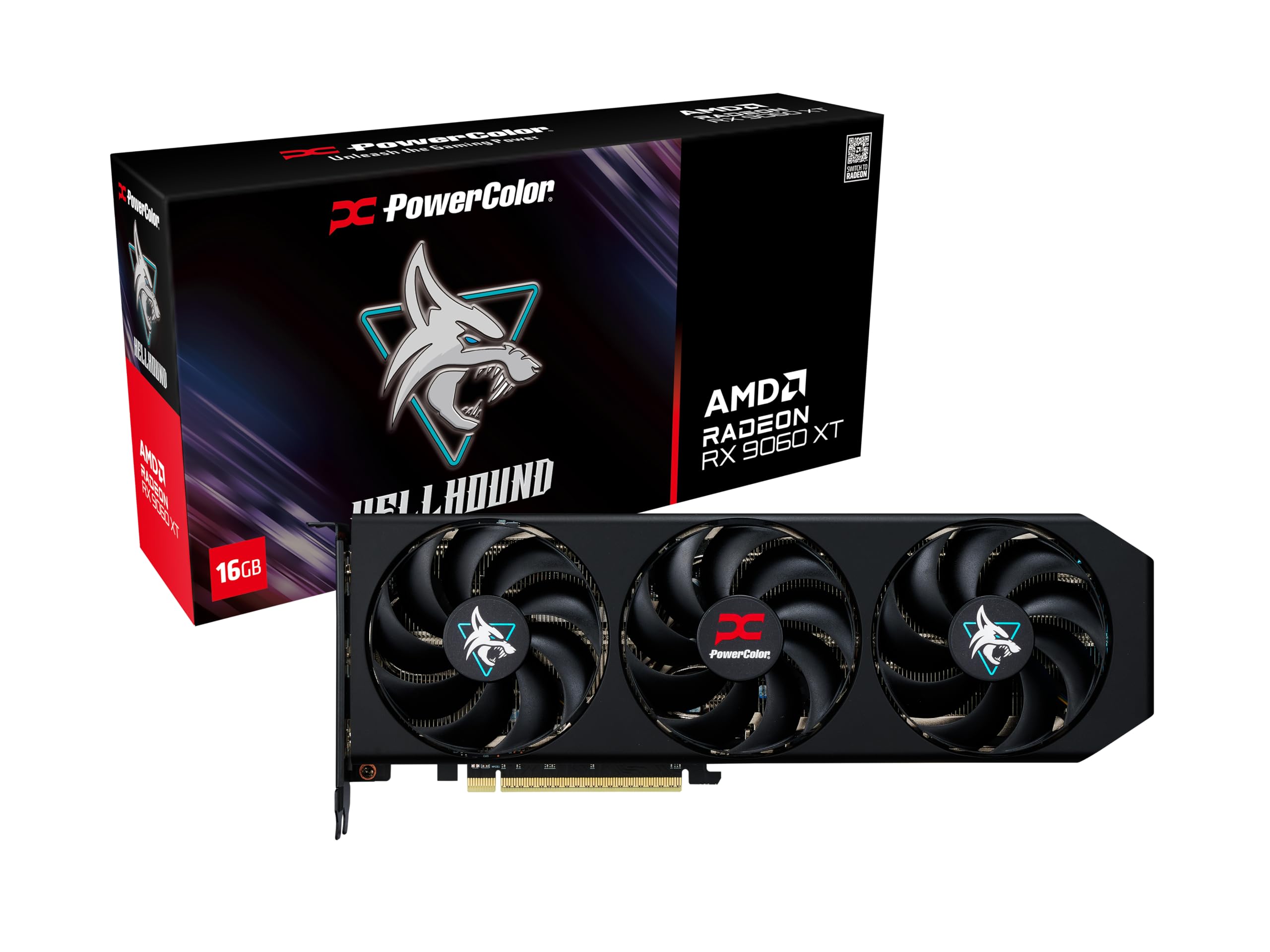 PowerColor Hellhound AMD Radeon RX 9060 XT 16GB GDDR6