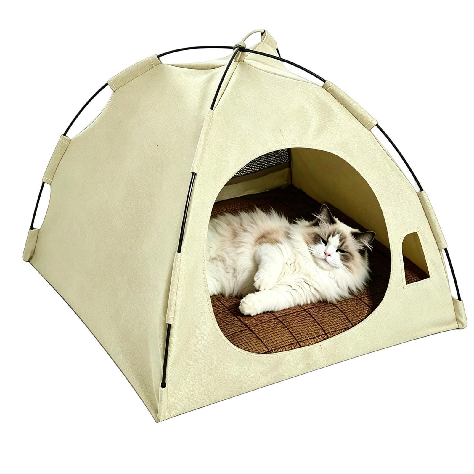 Cama tienda para gatos y casa mascotas espaciosa con ventilación