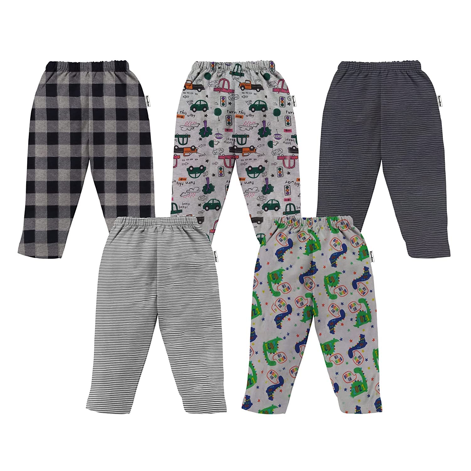 NammaBaby Girl's Cotton Printed Pyjama Pant Leggings Assorted Regular (Multicolour, 5-6 Years) 4