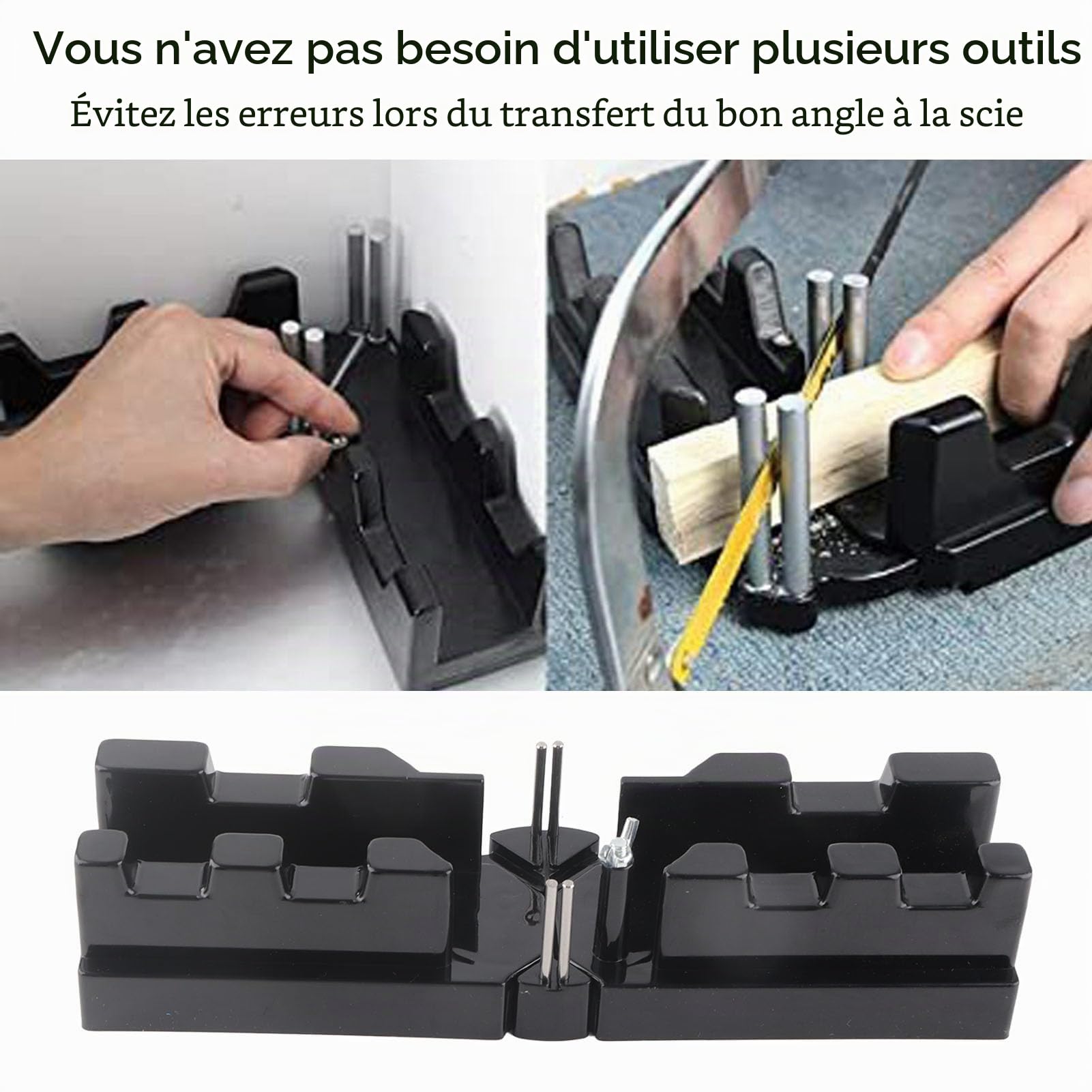 Artillery Boîtes à Onglets, Règle à Onglet ABS 2 en 1 et Boîte de Coupe Haute Précision pour Scie à 85-180° pour Le Travail du Bois